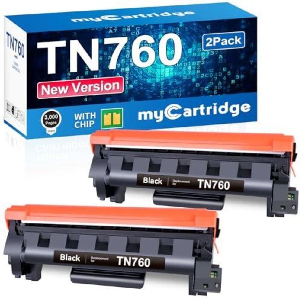 TN760 Toner 2 Pack Compatible with Brother Toner tn-730/tn-760 Replacement